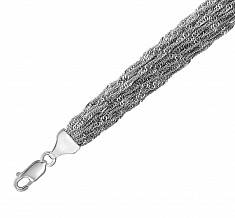 Браслеты цепевязальные  машинного плетения из серебра НБ22-1086А330