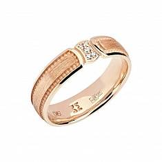 Обручальные кольца прочие из красного золота c бриллиантом 01О610335