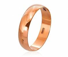 Обручальное кольцо классическое из красного золота ширина 5 мм 50-01-2-09-000