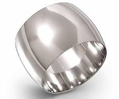 Кольцо из серебра классическое выпуклое, широкое 15мм G-150-04-3-20-000