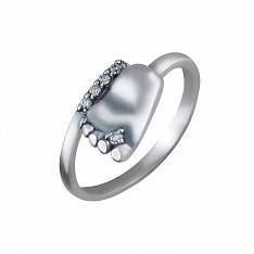 Кольцо из серебра c фианитом Л9К158128Ч