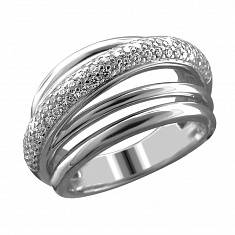 Кольцо из серебра c цирконием Т4К1501QHR014
