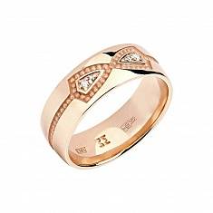 Обручальные кольца прочие из красного золота c бриллиантом 01О610334