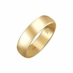 Обручальные кольца гладкие из желтого золота 01О030381
