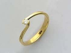 Кольцо из желтого золота c бриллиантом 65К630630
