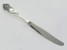 Нож столовый из серебра c серебром и нержавеющей сталью Д6НЖ05901