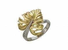 Кольцо из комбинированного золота c бриллиантом В5К6614036