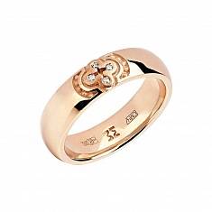 Обручальные кольца прочие из красного золота c бриллиантом 01О610332