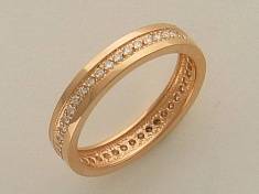 Обручальные кольца прочие из красного золота c бриллиантом 01О610061