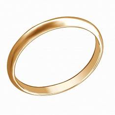 Обручальные кольца гладкие из красного золота 01О010013