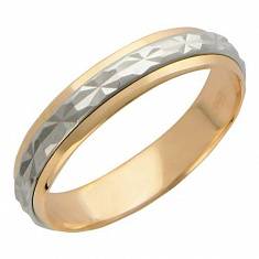 Обручальные кольца крутящиеся из комбинированного золота 01О760021