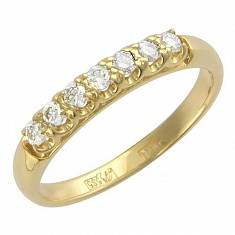 Кольцо из желтого золота c бриллиантом 01К645050