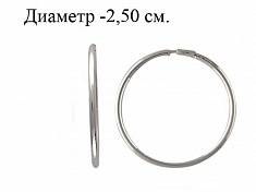 Серьги конго из белого золота 01С020414