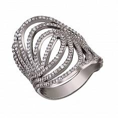 Кольцо из серебра c фианитом 01К1510185Ч