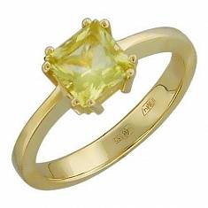 Кольцо из желтого золота c кварцом 01К337551-5
