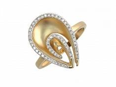 Кольцо из желтого золота c бриллиантом Ж6К636089