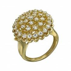 Кольцо из комбинированного золота c бриллиантом 01К663602Ж