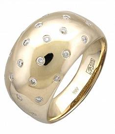 Кольцо из желтого золота c бриллиантом 01К6312281