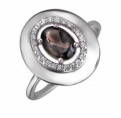 Кольцо из серебра c аметистом и цирконием С3К3510168