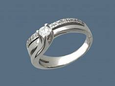 Кольцо из серебра c фианитом у15к150225