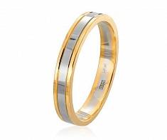 Комбинированное обручальное кольцо: белое и жёлтое золото 447121