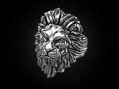Кольцо мужское с головой льва. И-1901147