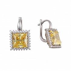 Серьги из серебра c фианитом С16С250195