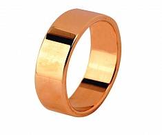 Кольцо обручальное плоское гладкое из красного золота шириной 8мм ГЛ-80-01-1-09-000