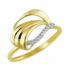 Кольцо из желтого золота c фианитом 01К1311975Р
