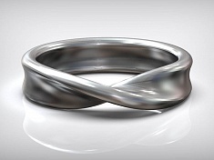 Минималистичное кольцо  Мебиуса 3212018