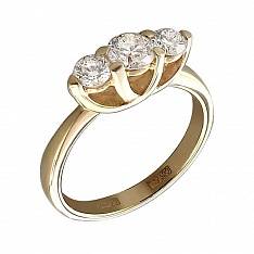 Кольцо из желтого золота c бриллиантом Г9К640120
