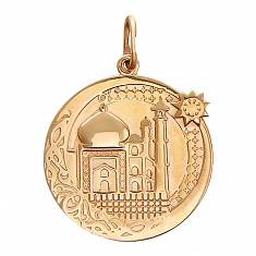 Подвески с мусульманской символикой из красного золота 01П010481