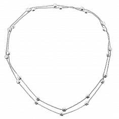 Ожерелье из серебра c рубином Г16Л2500000Д