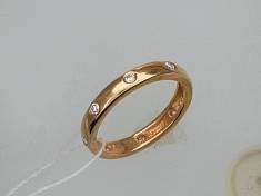 Обручальные кольца прочие из красного золота c бриллиантом 01О610049