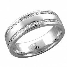 Обручальные кольца прочие из белого золота c бриллиантом 01О620460