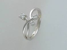 Кольцо из белого золота c бриллиантом 01К623532