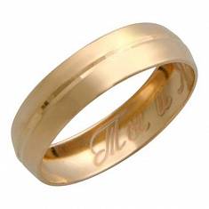 Обручальные кольца бухтированные из красного золота 01О710162
