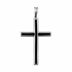 Крест из серебра c ониксом 01Р450459-1