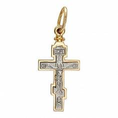 Крест из комбинированного золота 01Р060641