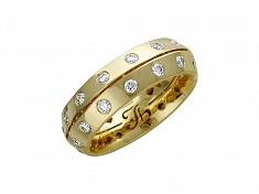 Обручальные кольца прочие из желтого золота c бриллиантом 01О640195